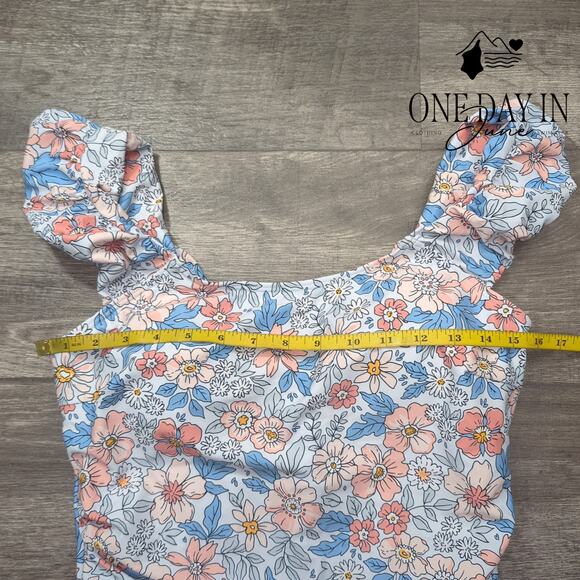 Eomenie Ruffle Shoulder Tummy Control One Piece Swimsuit Size XL - Picture 4 of 6